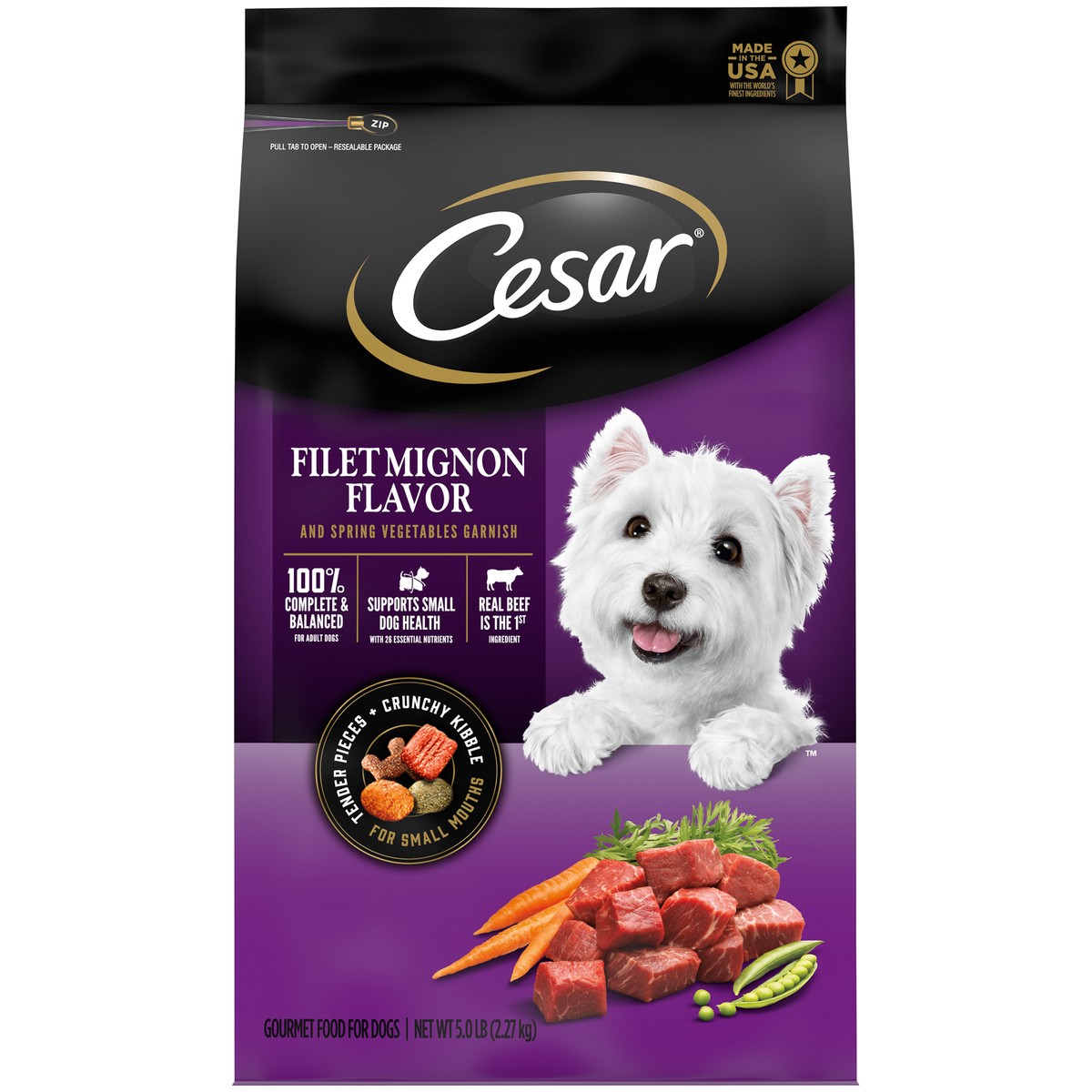 slide 6 of 9, Cesar Gourmet Filet Mignon Flavor Dog Food 5.0 lb, 5 lb