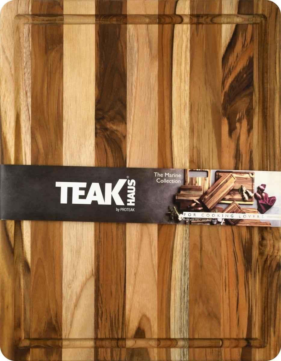 slide 3 of 8, Teakhaus The Marine Collection Rectangle Cutting Board with Juice Canal 1 ea, 1 ct