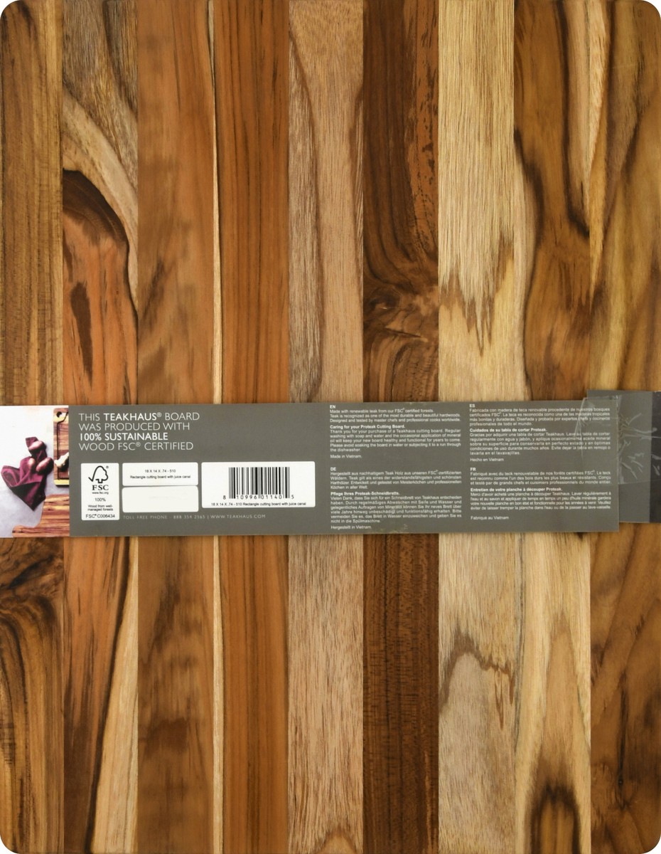 slide 8 of 8, Teakhaus The Marine Collection Rectangle Cutting Board with Juice Canal 1 ea, 1 ct