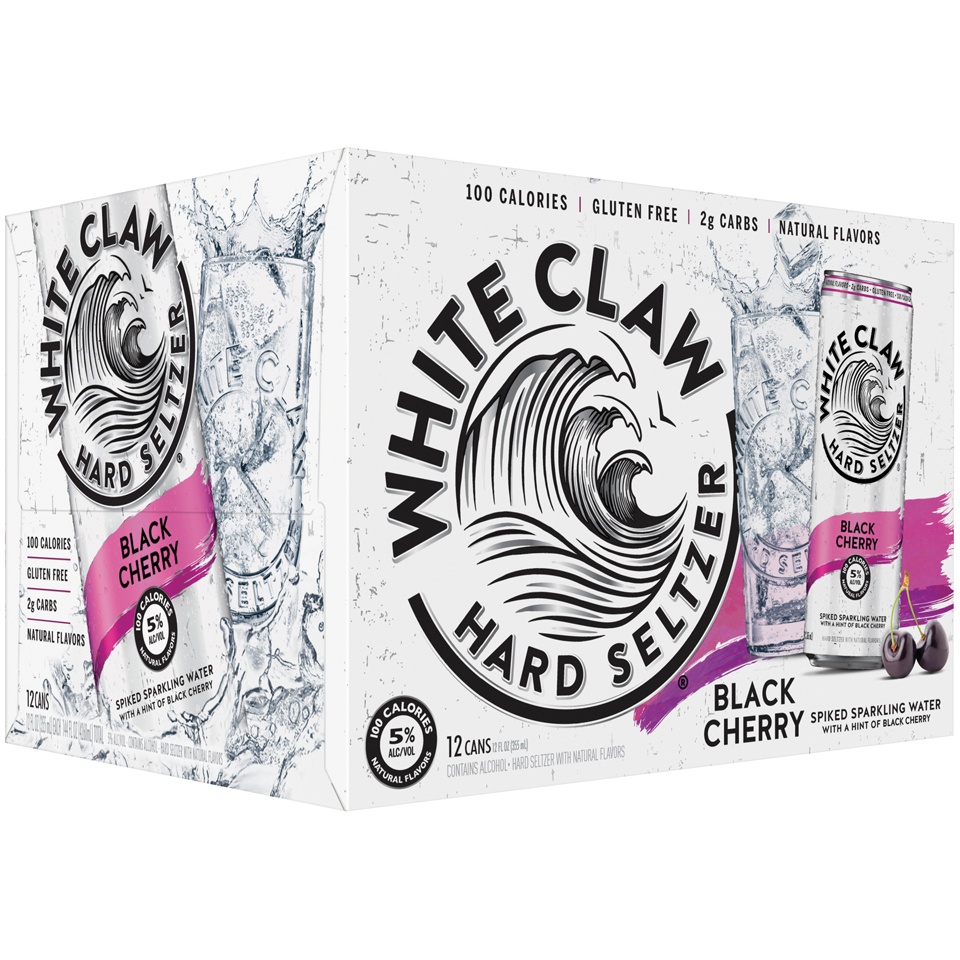 slide 2 of 2, White Claw Hard Seltzer Black Cherry, 12 ct; 12 fl oz