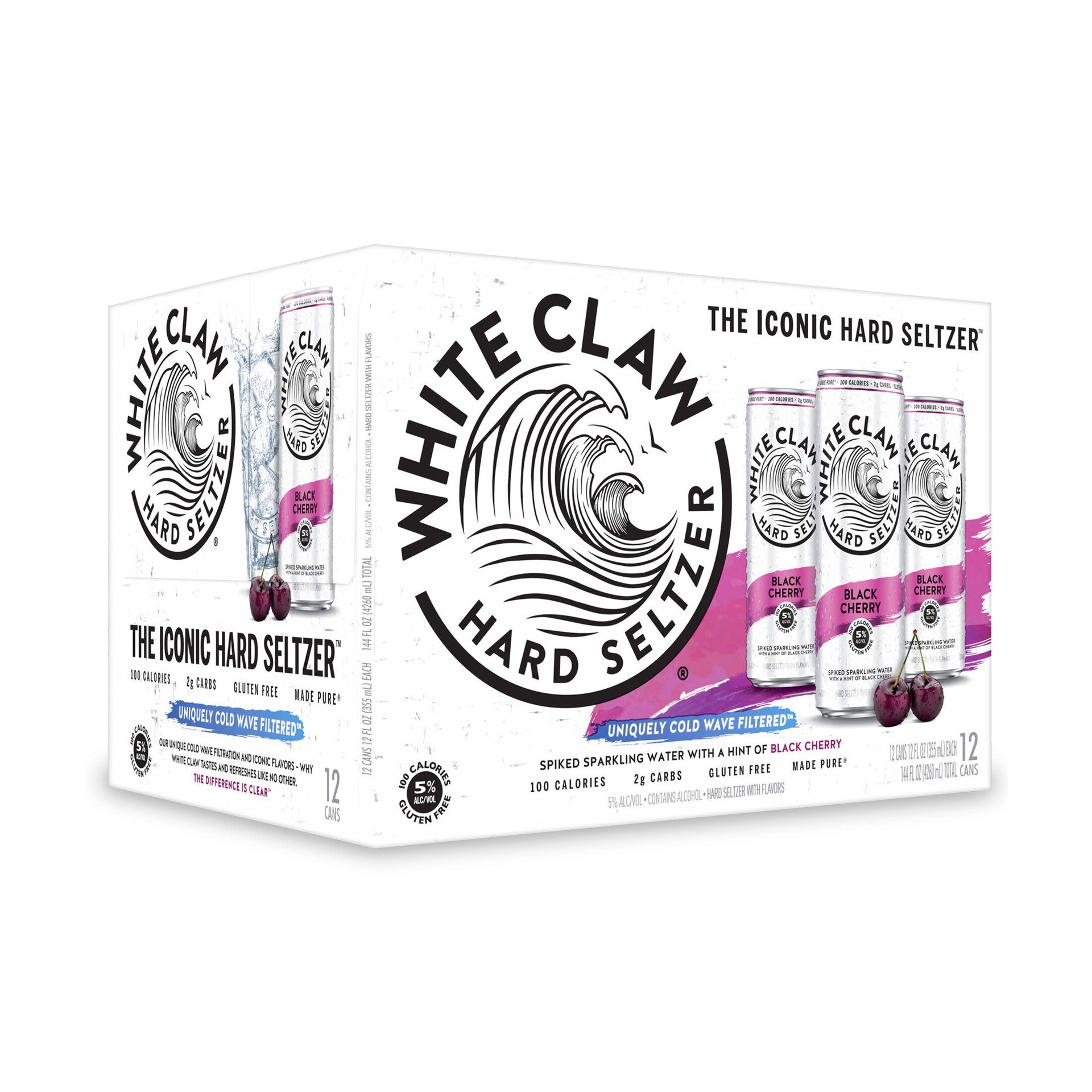 slide 1 of 7, White Claw 12 Pack Spiked Black Cherry Hard Seltzer 12 ea, 12 ct; 12 oz