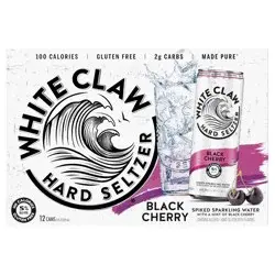 White Claw 12 Pack Spiked Black Cherry Hard Seltzer 12 ea