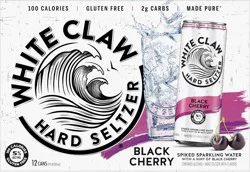 White Claw 12 Pack Spiked Black Cherry Hard Seltzer 12 ea