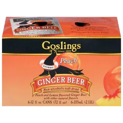 Gosling's Peach Ginger Beer - 6 ct; 12 fl oz