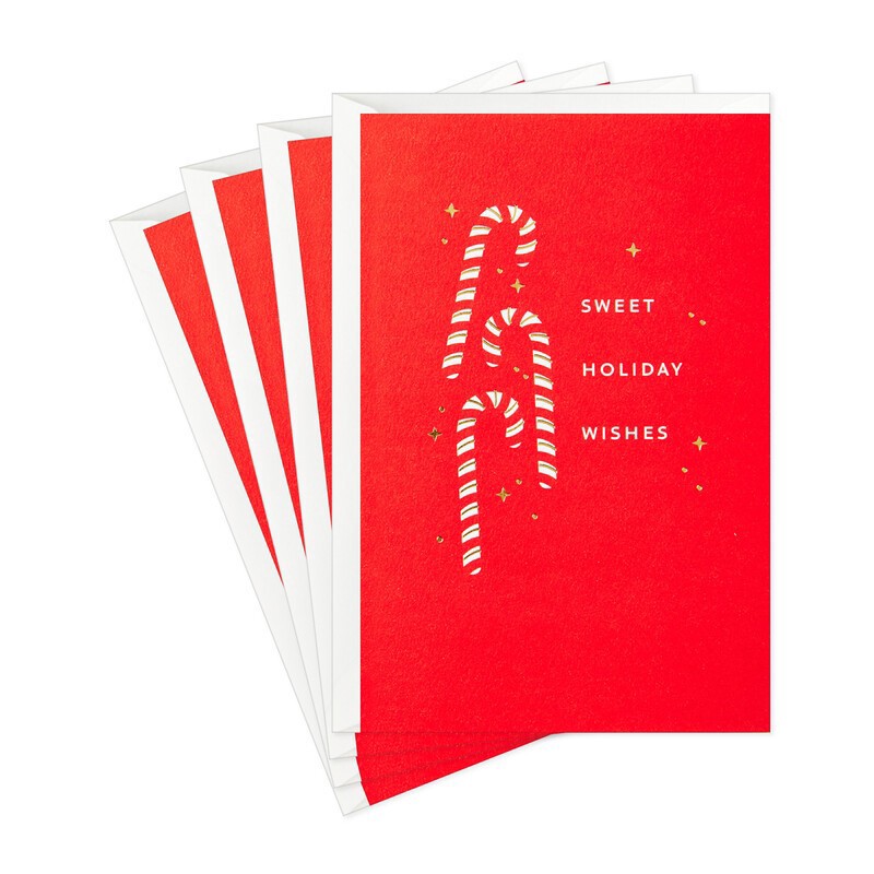 slide 1 of 1, Hallmark Signature Pack Of 4 Christmas Cards (Candy Canes) #5, 4 ct