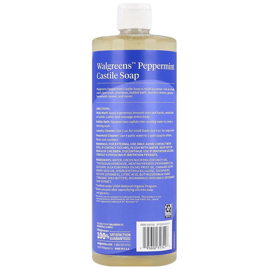 slide 3 of 5, Walgreens Castile Soap Peppermint, 32 fl oz