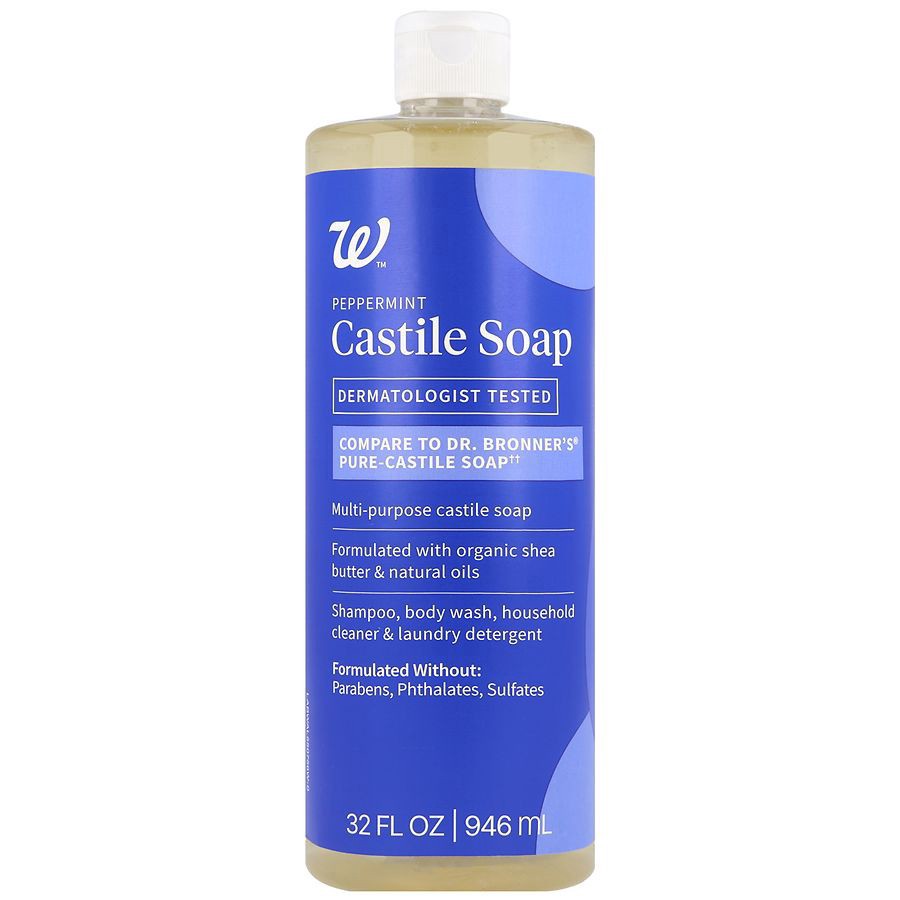 slide 1 of 5, Walgreens Castile Soap Peppermint, 32 fl oz