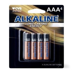 slide 1 of 1, CVS Health Cvs Alkaline Batteries Aaa, 4 Ct, 1 ct