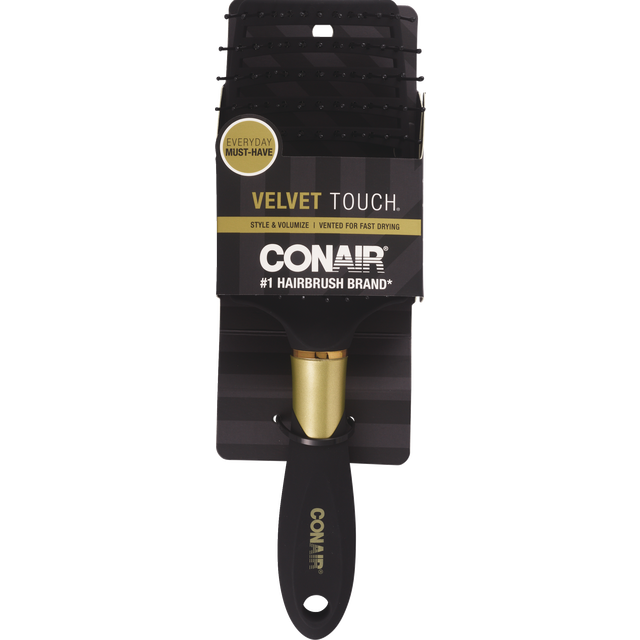 slide 1 of 1, Conair Velvet Touch Volume Fast Dry Hairbrush 1 Each, 1 ct