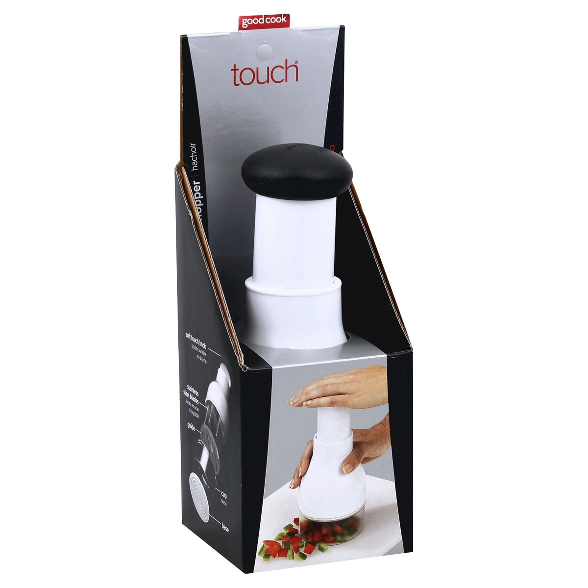 slide 1 of 4, Good Cook Touch Food Chopper - White/Black, 1 ct