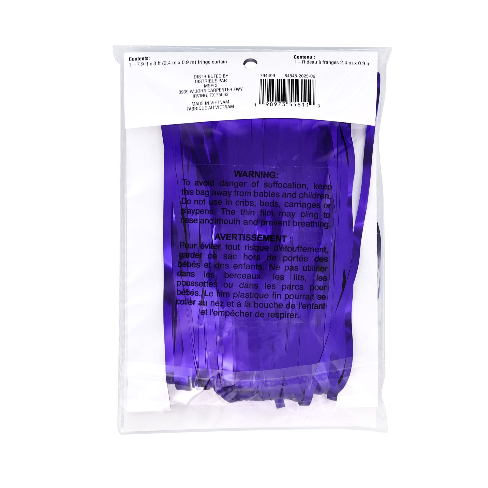 slide 2 of 3, 8ft. X 3ft. Fringe Curtain By Celebrate It, 8 ft x 3 ft