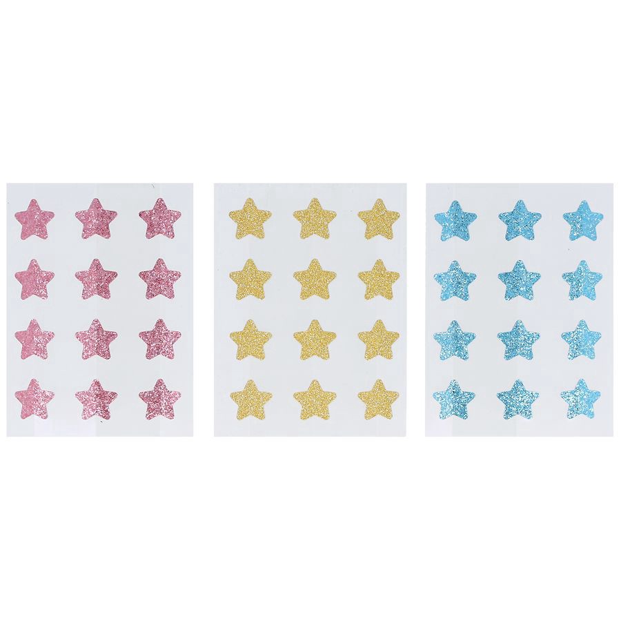 slide 5 of 5, Walgreens Glitter Stars Hydrocolloid Blemish Patches, 36 ct