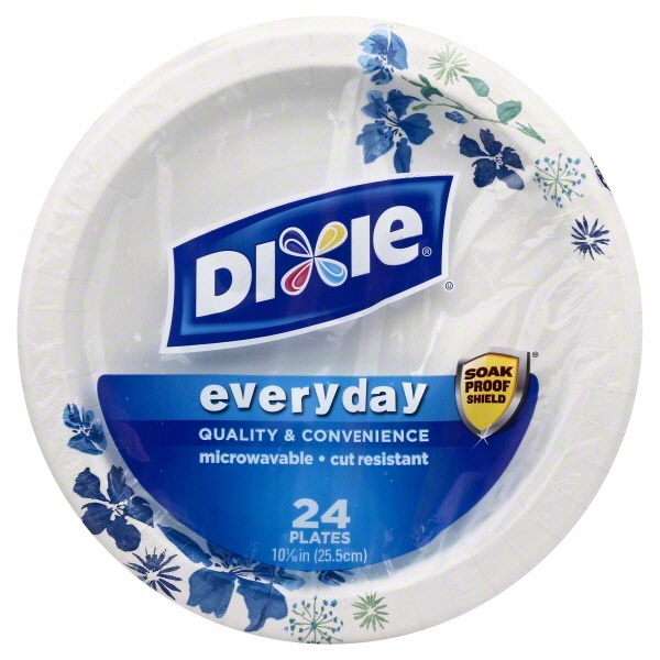 slide 1 of 1, Dixie Everyday Paper Plates, 24 ct