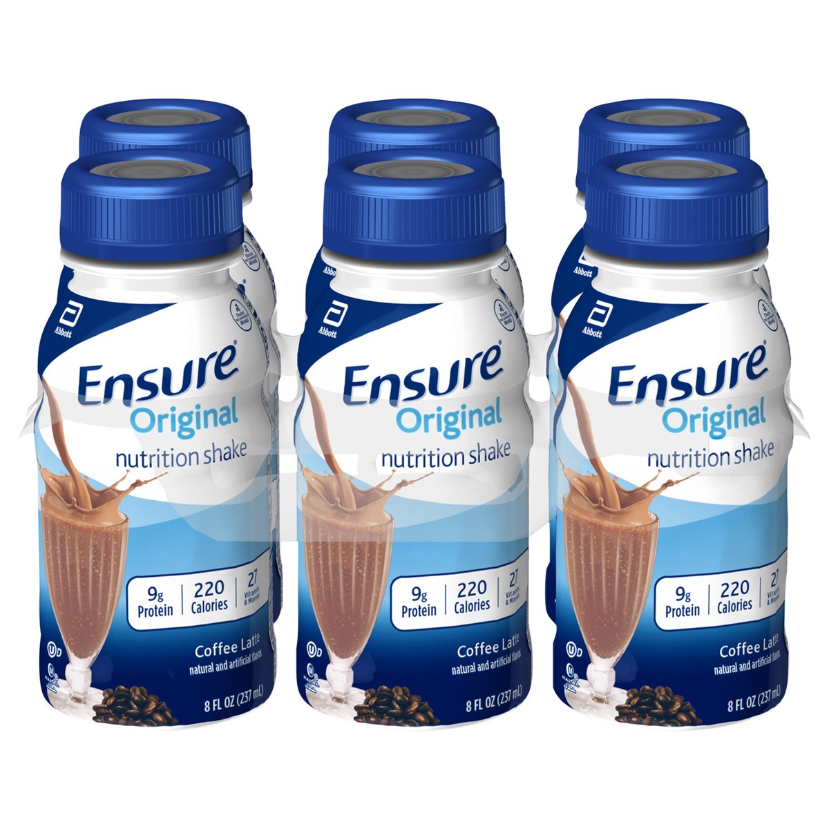 slide 1 of 4, Ensure Original Coffee Latte Nutrition Shake, 6 Ct, 1 ct