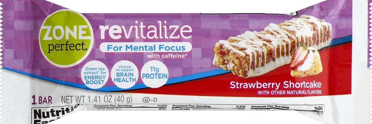 slide 5 of 5, Zone Perfect Revitalize Strawberry Shortcake Bars, 1.41 oz