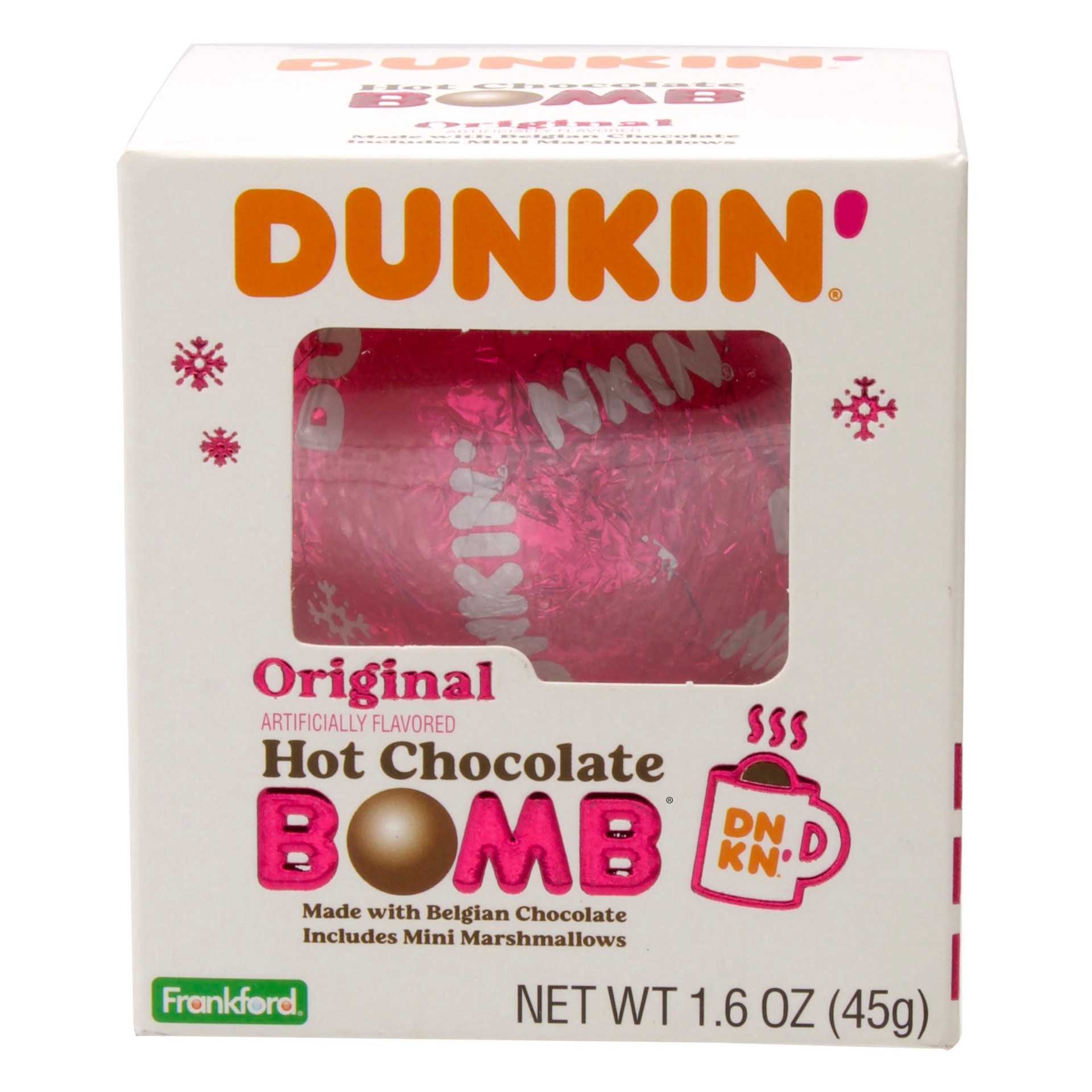 slide 1 of 1, Dunkin' Hot Chocolate Bomb, 1 Ct, 1.6 Oz, 1.6 oz
