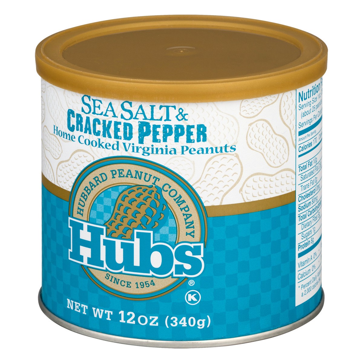 slide 8 of 9, Hubs Home Cooked Sea Salt & Cracked Pepper Virginia Peanuts 12 oz, 12 oz