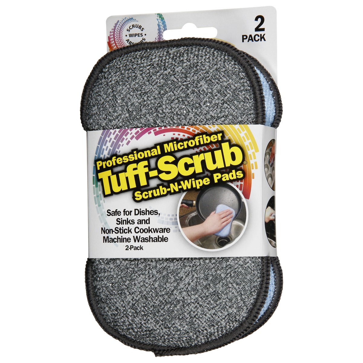 slide 4 of 11, Tuff-Scrub Professional Microfiber Scrub-N-Wipe Pads 2 ea, 2 ct