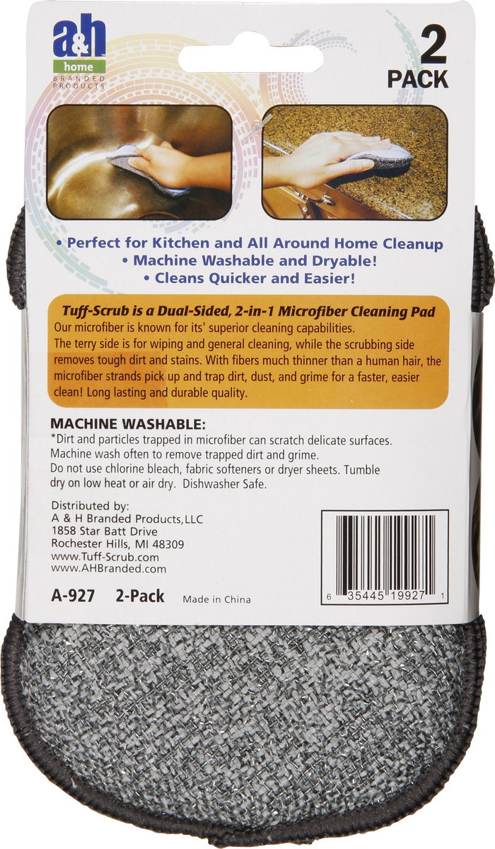 slide 6 of 11, Tuff-Scrub Professional Microfiber Scrub-N-Wipe Pads 2 ea, 2 ct