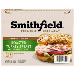 Smithfield Premium Deli Meat Roasted Turkey, 12 oz