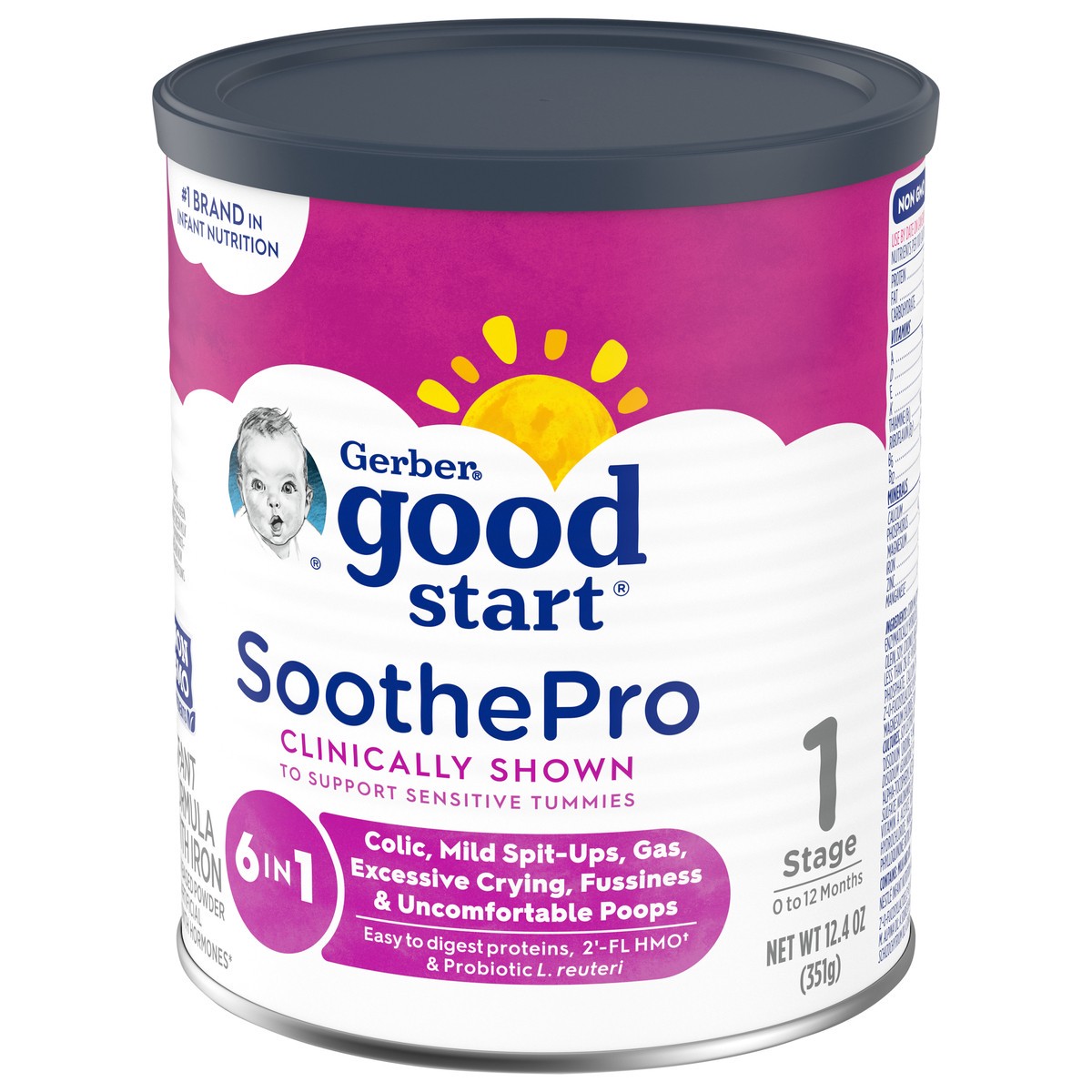 slide 3 of 14, Gerber Good Start, Baby Formula Powder, SoothePro, Stage 1, 12.4 Ounce, 12.4 oz