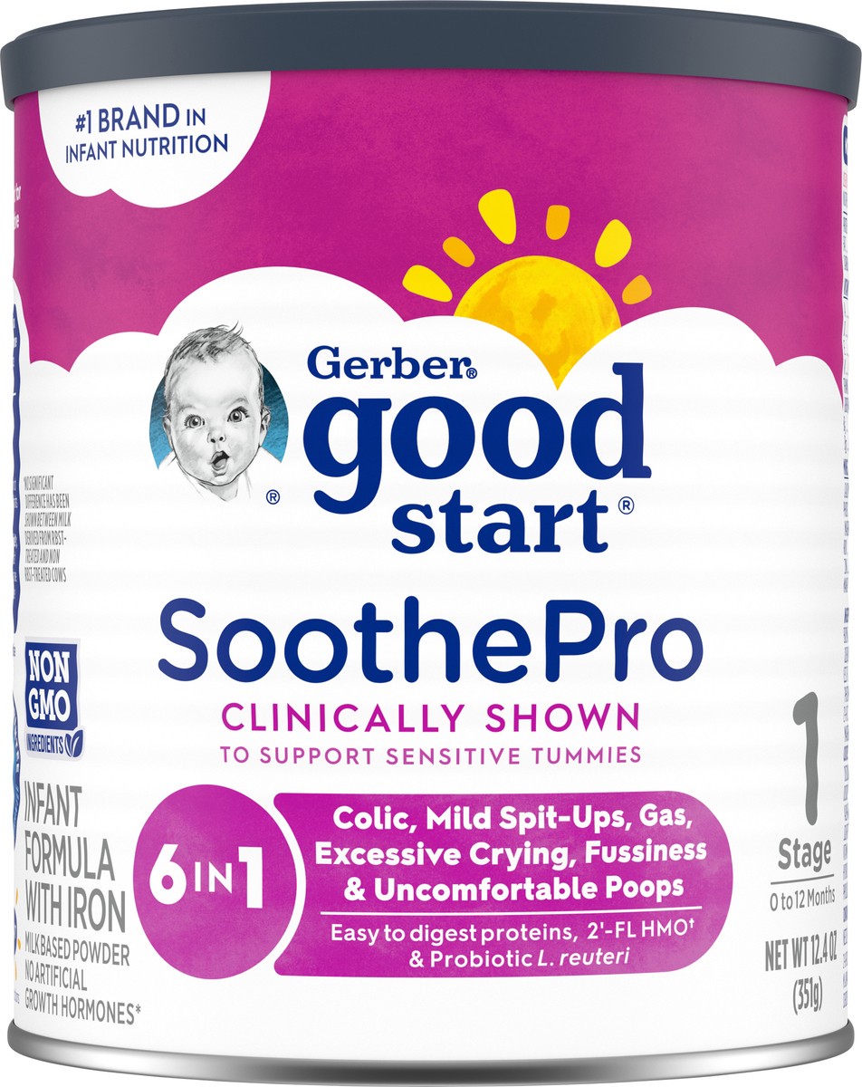 slide 8 of 14, Gerber Good Start, Baby Formula Powder, SoothePro, Stage 1, 12.4 Ounce, 12.4 oz