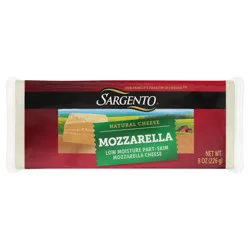 Sargento Natural Mozzarella Block Cheese, 8 oz