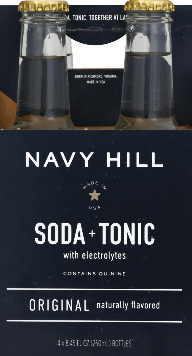 slide 5 of 6, Navy Hill Soda + Tonic, with Electrolytes, Original, 33.8 fl oz