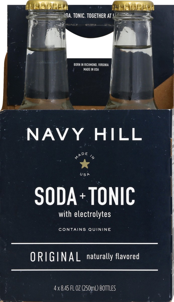 slide 6 of 6, Navy Hill Soda + Tonic, with Electrolytes, Original, 33.8 fl oz