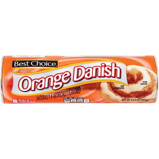 slide 1 of 1, Best Choice Orange Danish, 13.9 oz