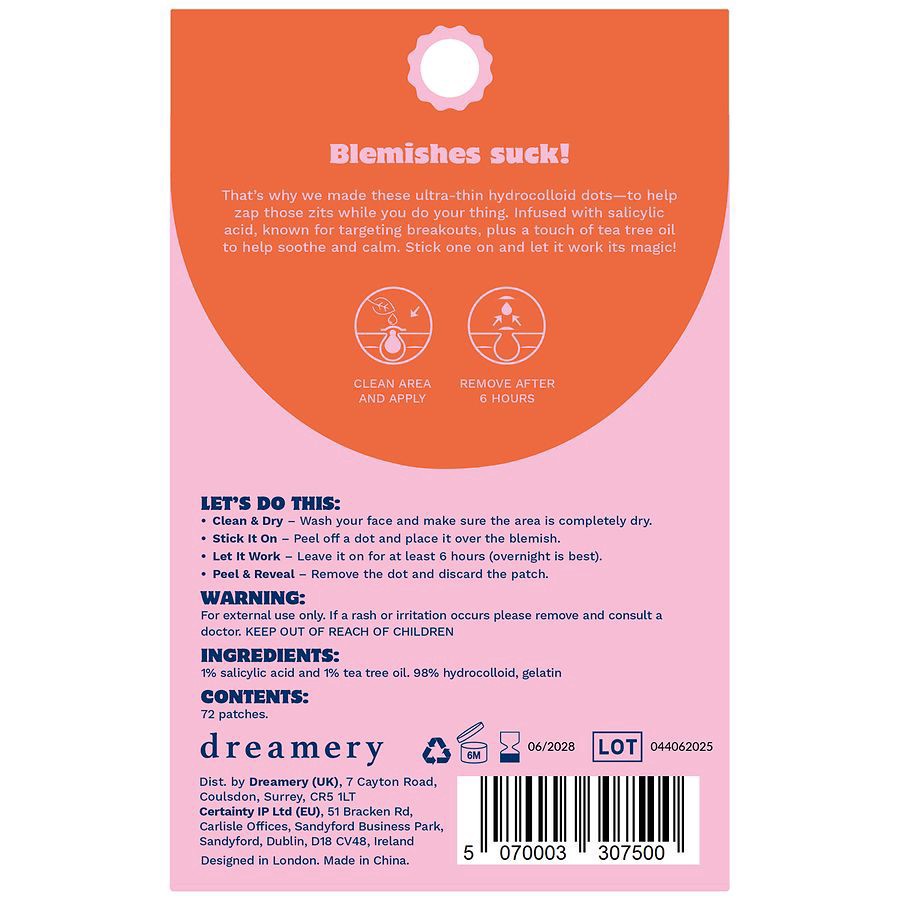 slide 4 of 4, Dreamery In Full Bloom Hydrocolloid Pimple Patches 72 Each, 72 ct