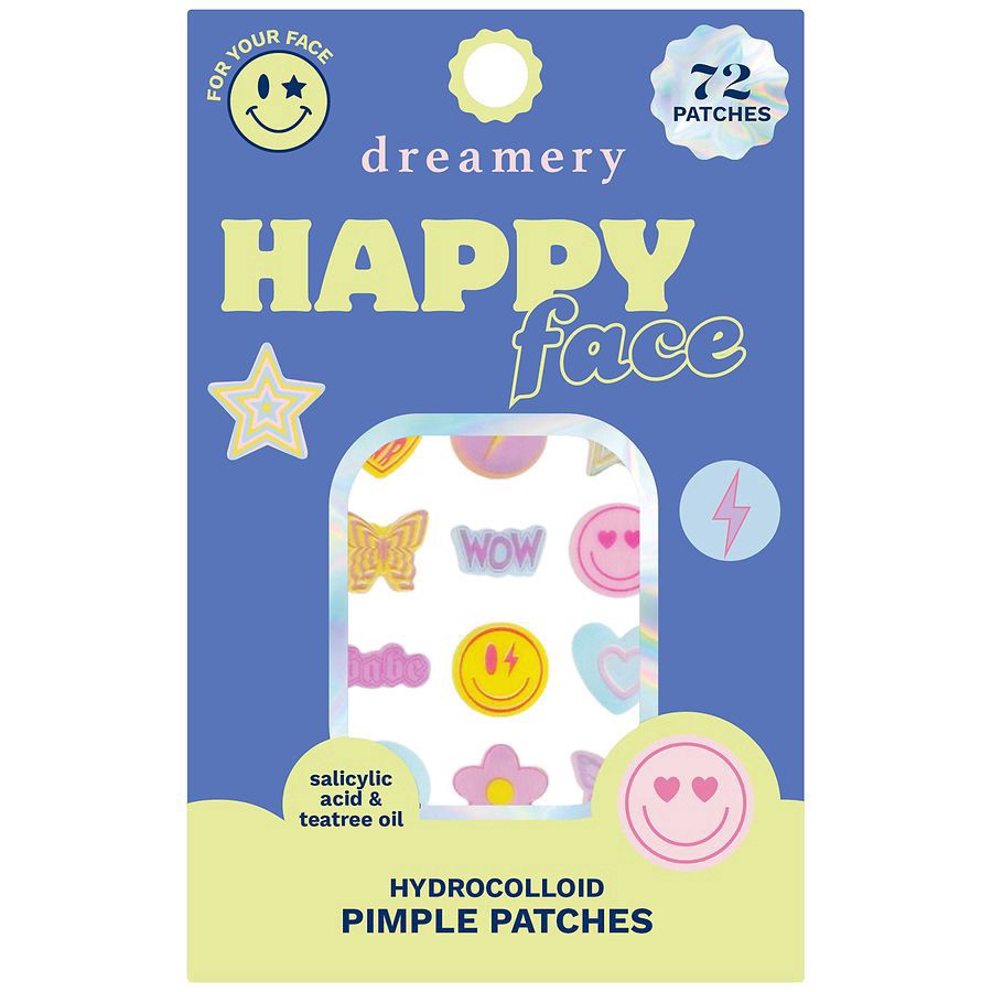 slide 1 of 4, Dreamery Happy Face Hydrocolloid Pimple Patches 72 Each, 72 ct
