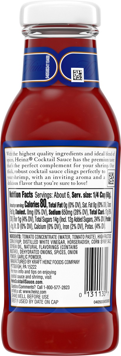 slide 5 of 9, Heinz Original Cocktail Sauce, 12 oz Bottle, 
