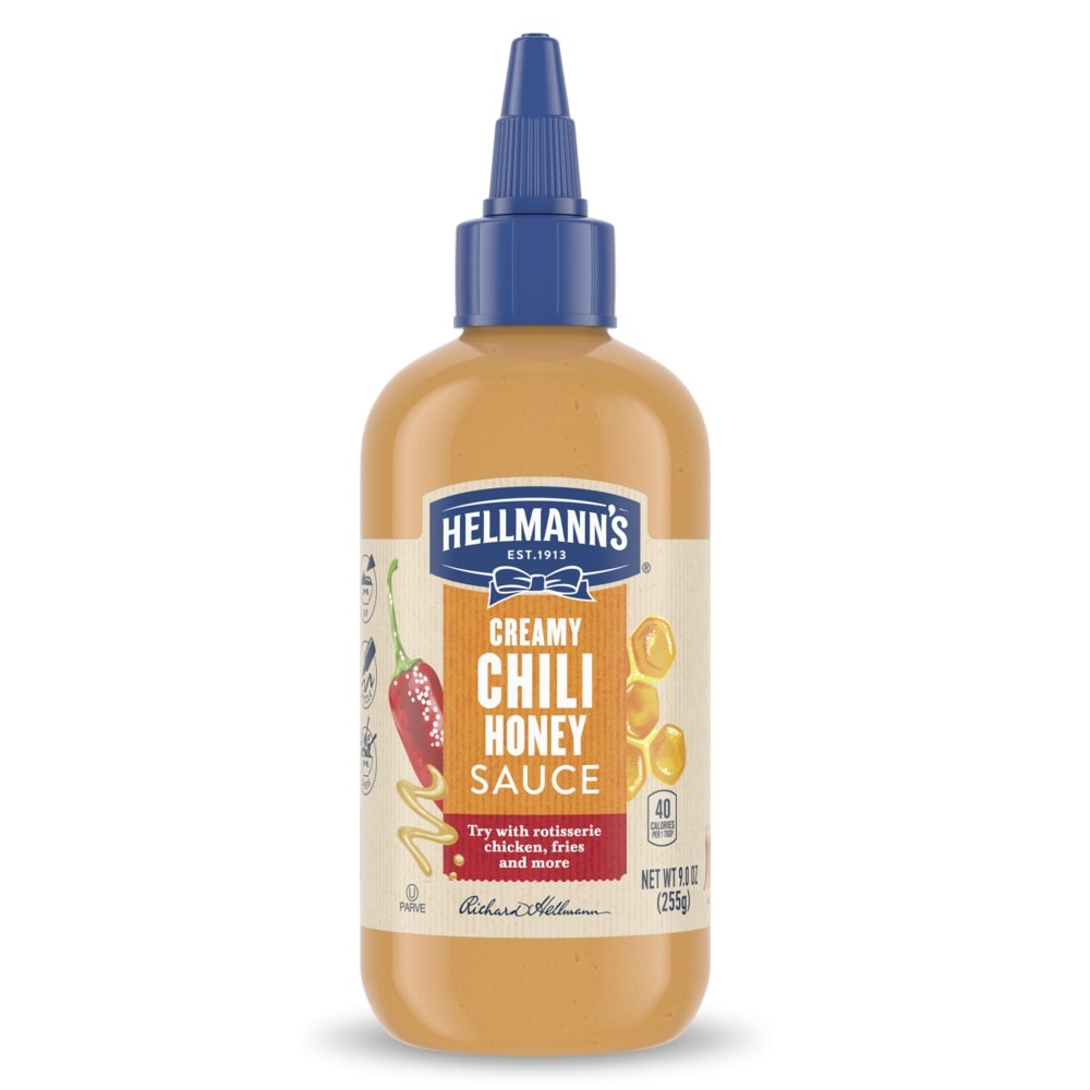 slide 1 of 1, Hellmann's Creamy Chili Honey Sauce, 9 oz
