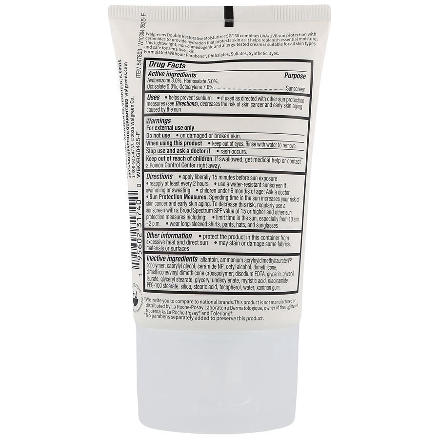 slide 3 of 5, Walgreens Double Restorative Moisturizer SPF 30 Fragrance Free, 3.38 fl oz