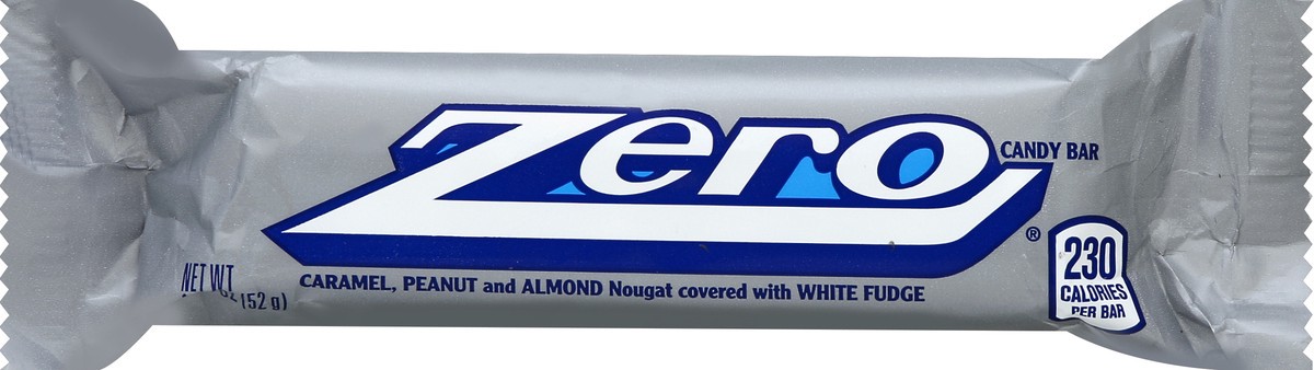slide 5 of 5, ZERO White Fudge, Caramel, Peanut and Almond Nougat Candy Bar, 1.85 oz, 1.85 oz