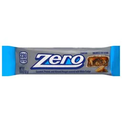 Zero White Fudge, Caramel, Peanut and Almond Nougat Candy Bar, 1.85 oz