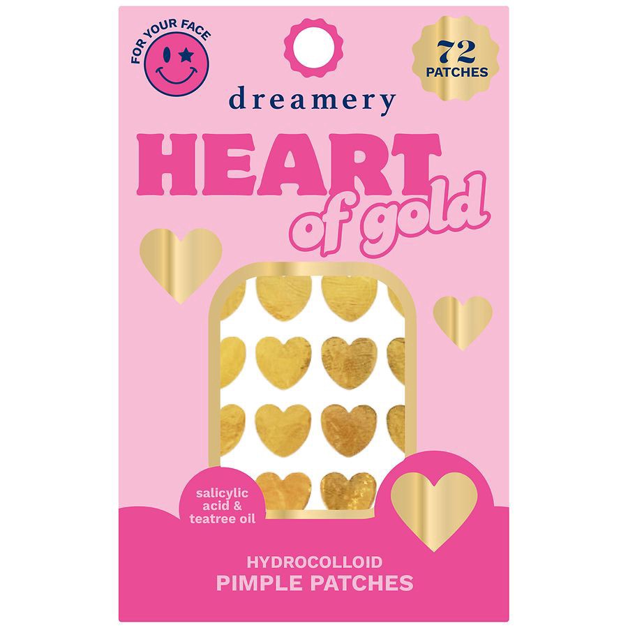 slide 1 of 4, Dreamery Heart Of Gold Hydrocolloid Pimple Patches 72 Each, 72 ct