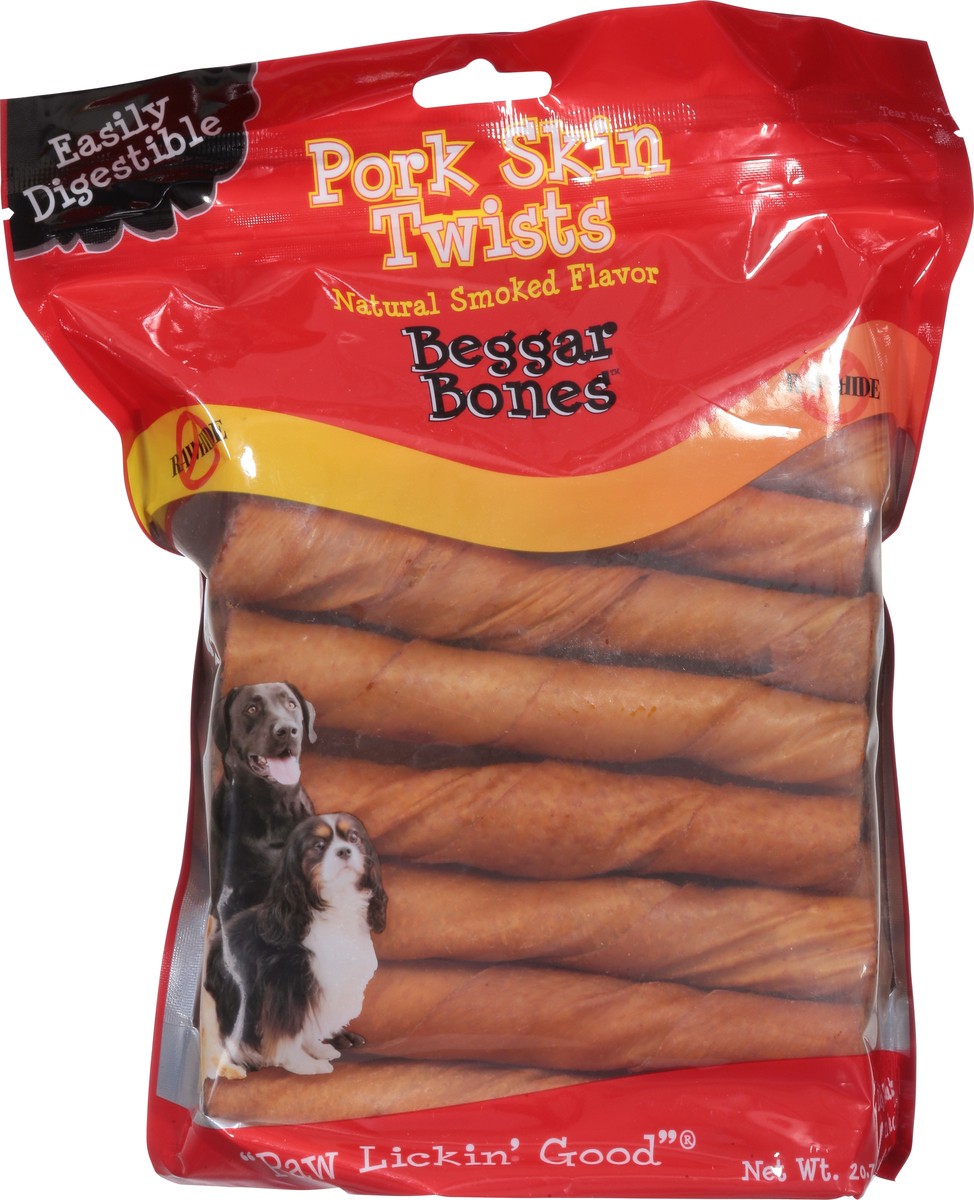 slide 6 of 16, Beggar Bones Pork Skin Twists Dog Treats 21 Pack 21 ea, 21 ct