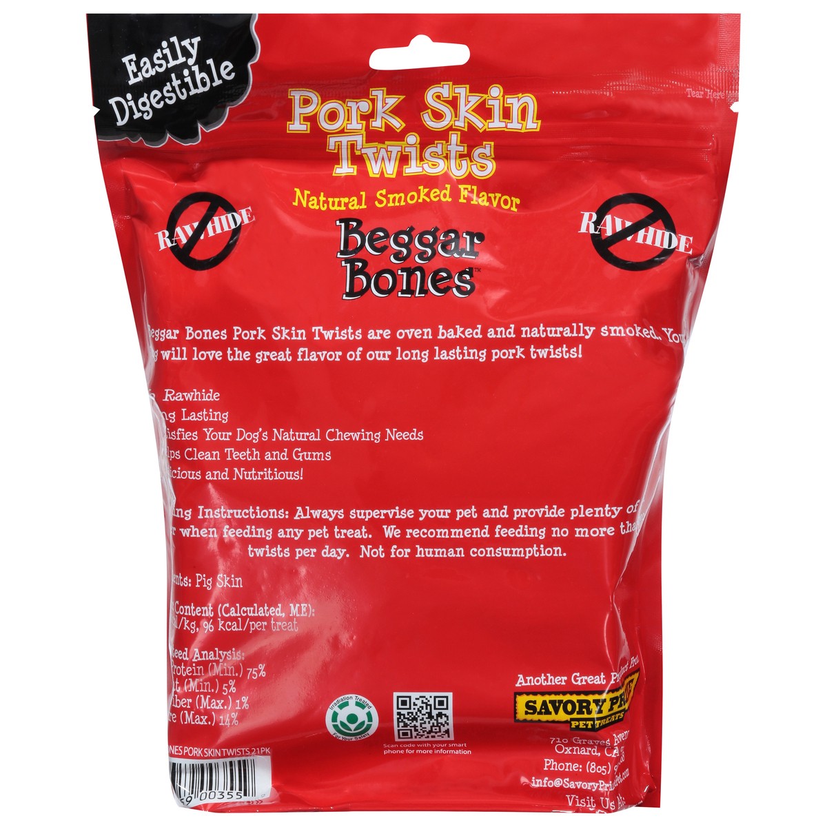 slide 14 of 16, Beggar Bones Pork Skin Twists Dog Treats 21 Pack 21 ea, 21 ct