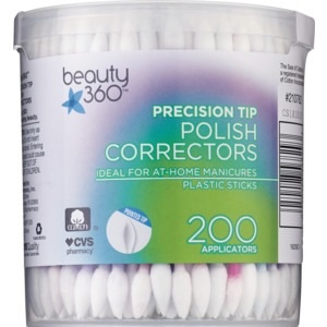 slide 1 of 1, Beauty 360 Precision Tip Polish Correctors, 200 ct