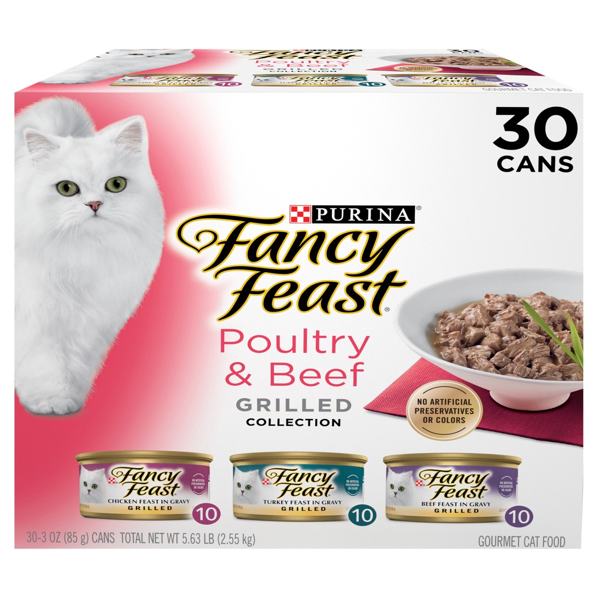 slide 1 of 8, Fancy Feast Poultry & Beef Grilled Variety Pack, 30 ct; 3 oz