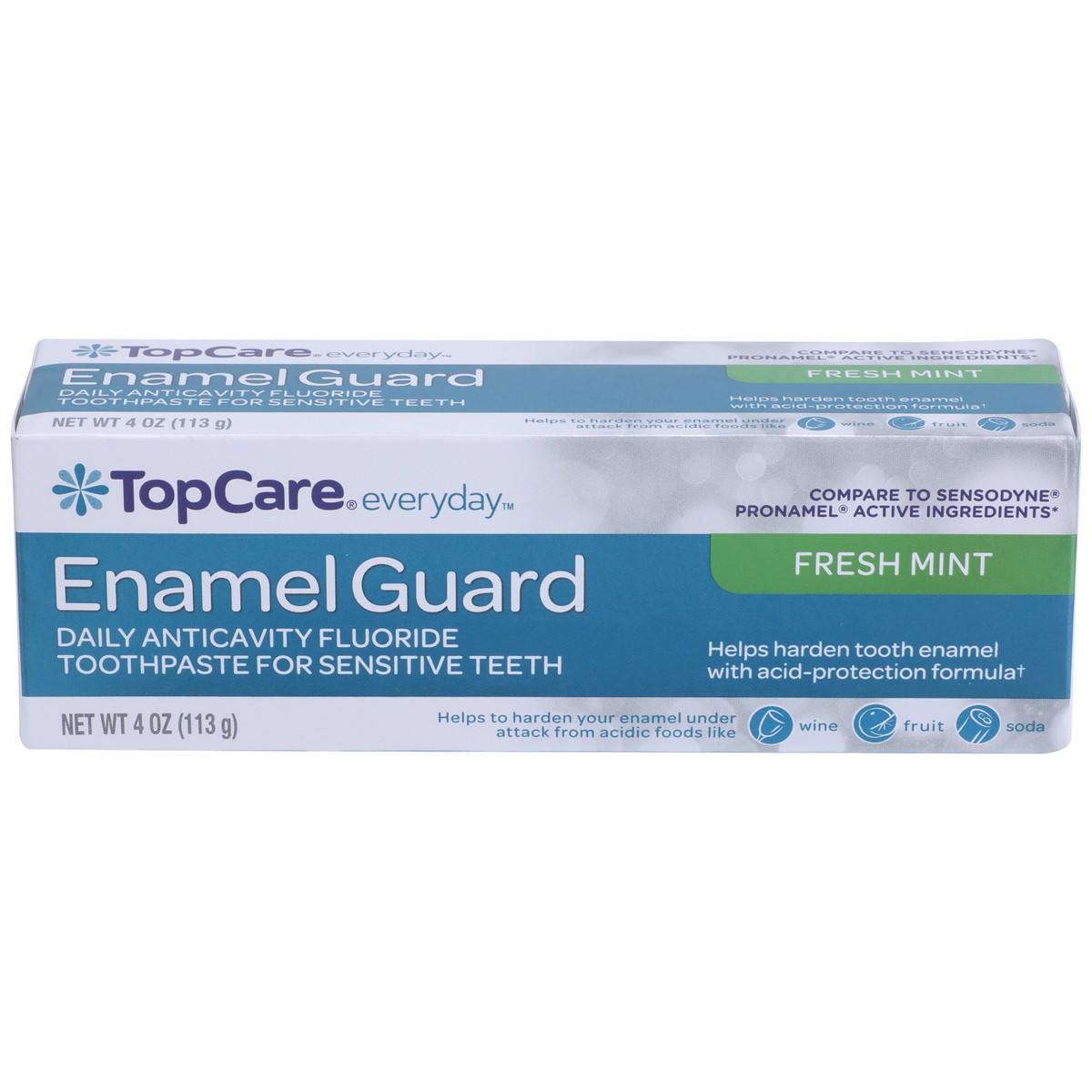 slide 1 of 12, TopCare Toothpaste Fresh Mint Enamel Guard, 4 oz