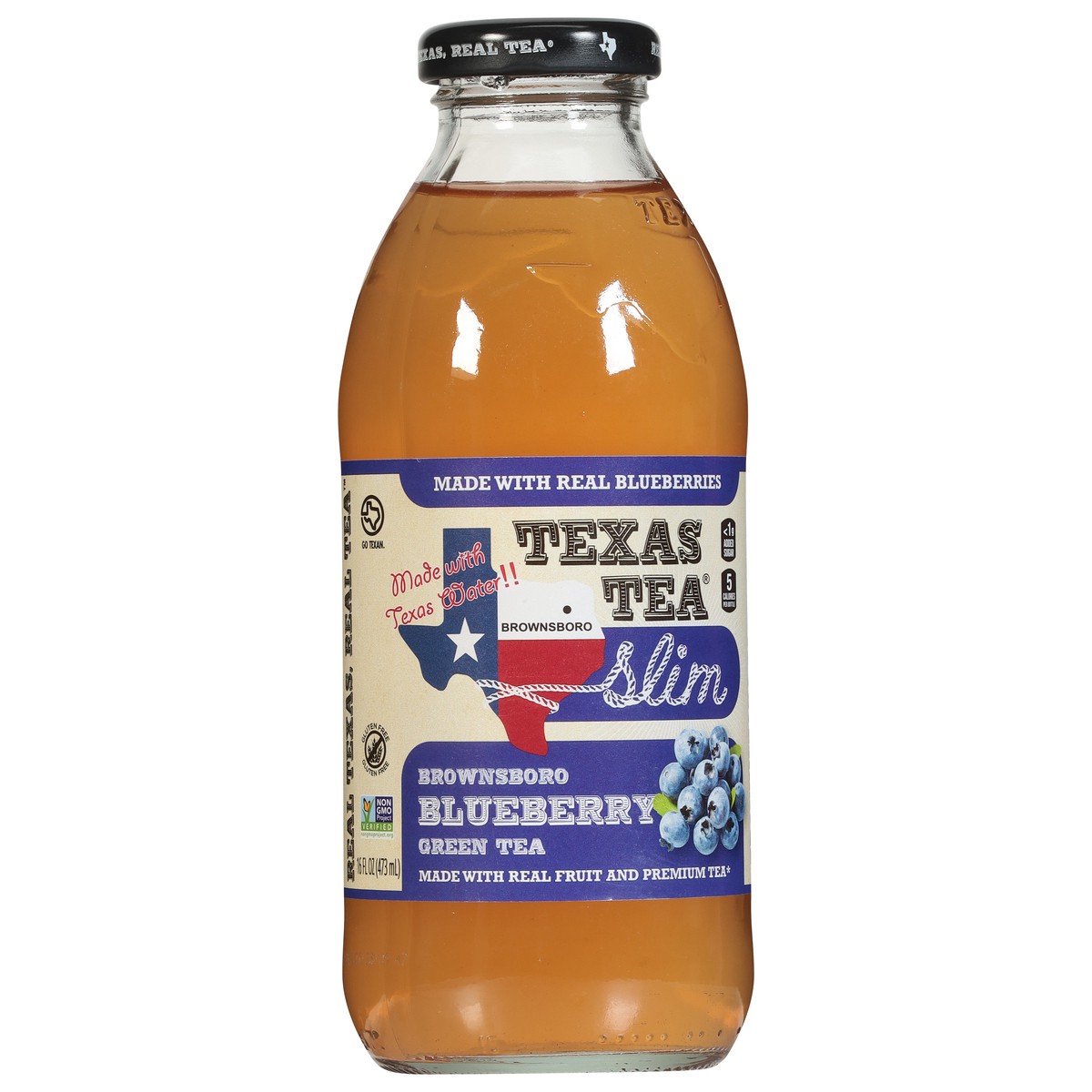 slide 4 of 13, Texas Tea Slim Brownsboro Green Blueberry Tea - 16 fl oz, 16 fl oz