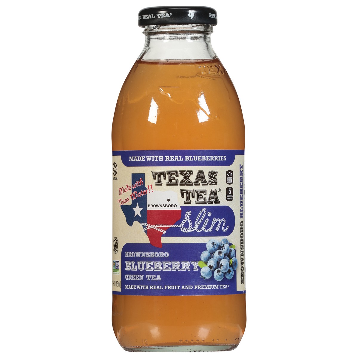 slide 8 of 13, Texas Tea Slim Brownsboro Green Blueberry Tea - 16 fl oz, 16 fl oz