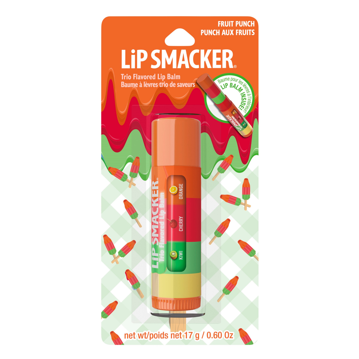 slide 1 of 4, LIP SMACKER LipSmackers Fruit Punch Biggy Ice Pop Lip Balm, 1 ct