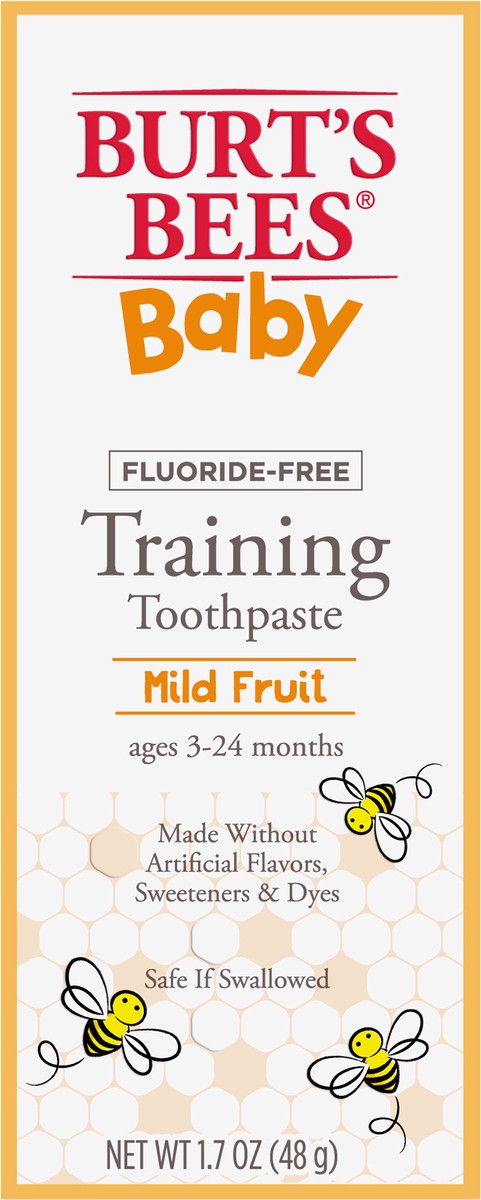 slide 4 of 6, Burt's Bees Burt''s Bees Baby Training Toothpaste, Fluoride Free, Mild Fruit, 1.7 oz, 1.7 oz