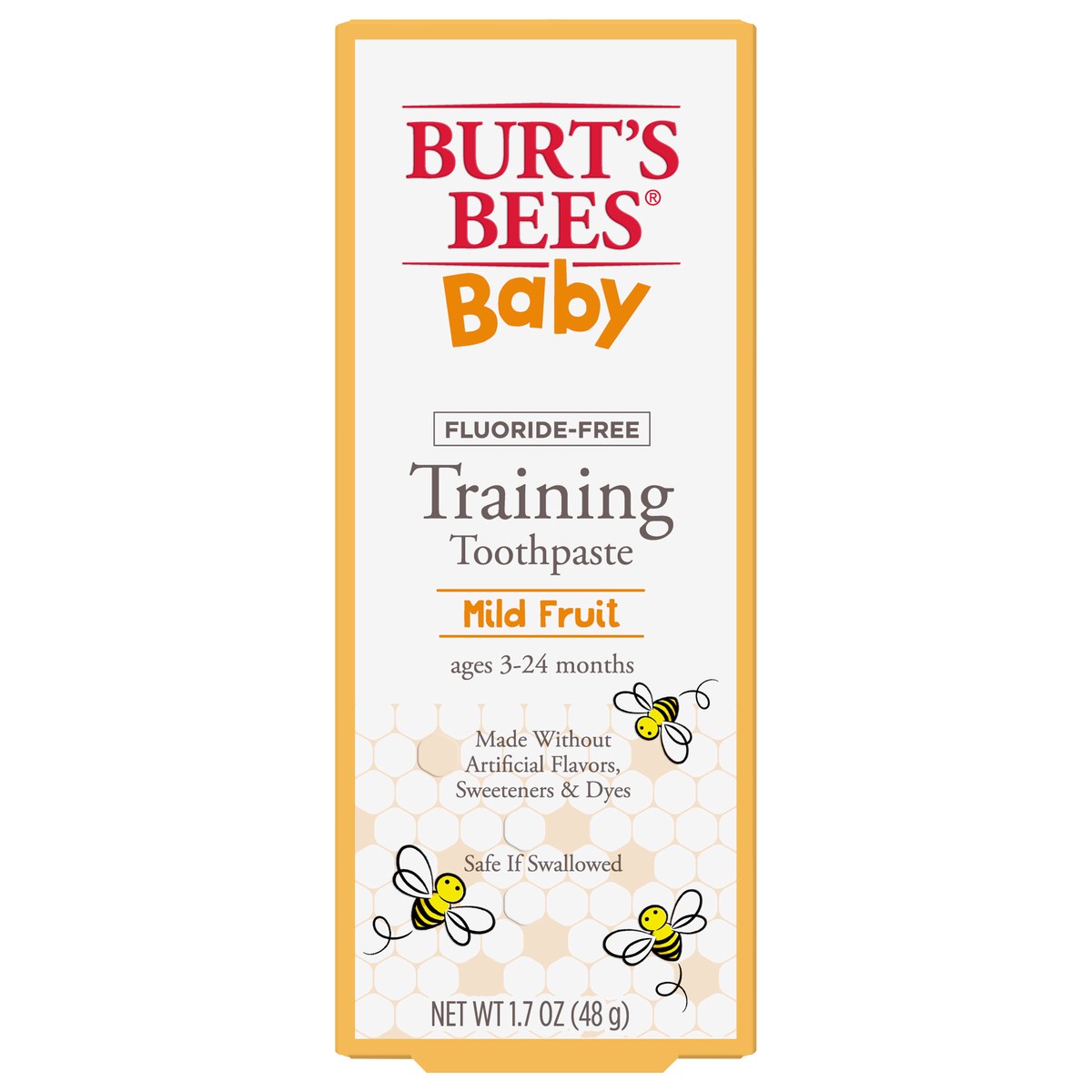 slide 5 of 6, Burt's Bees Burt''s Bees Baby Training Toothpaste, Fluoride Free, Mild Fruit, 1.7 oz, 1.7 oz