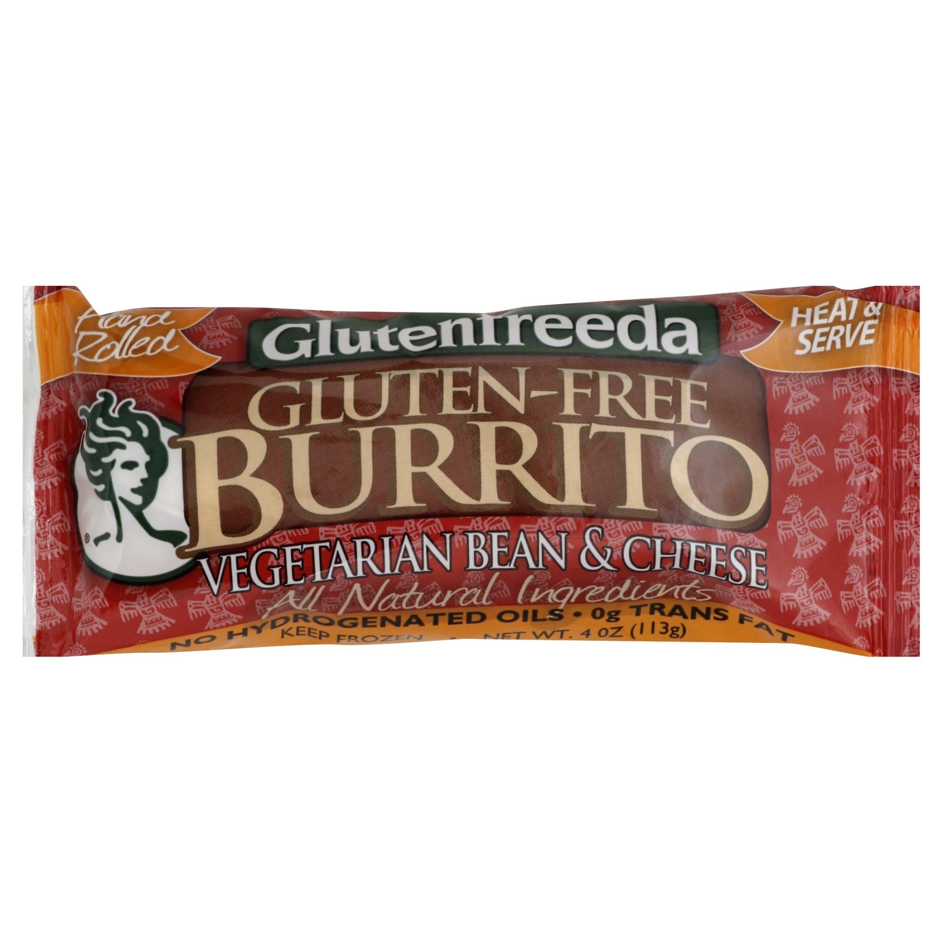 slide 1 of 5, Glutenfreeda Gluten-Free Vegetarian Bean and Cheese Burrito, 4 oz