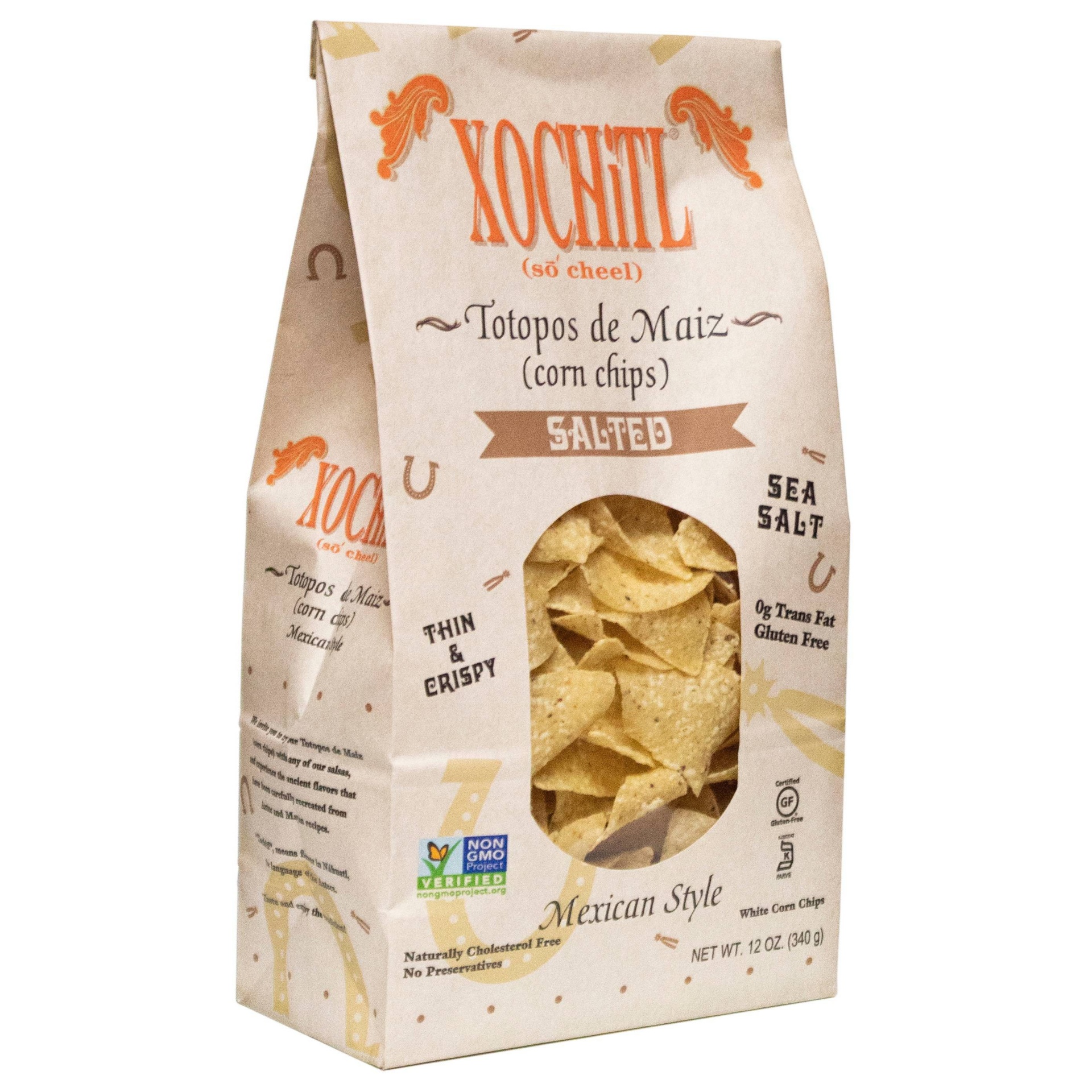 slide 1 of 4, Xochitl Sea Salt Corn Tortilla Chips, 12 oz